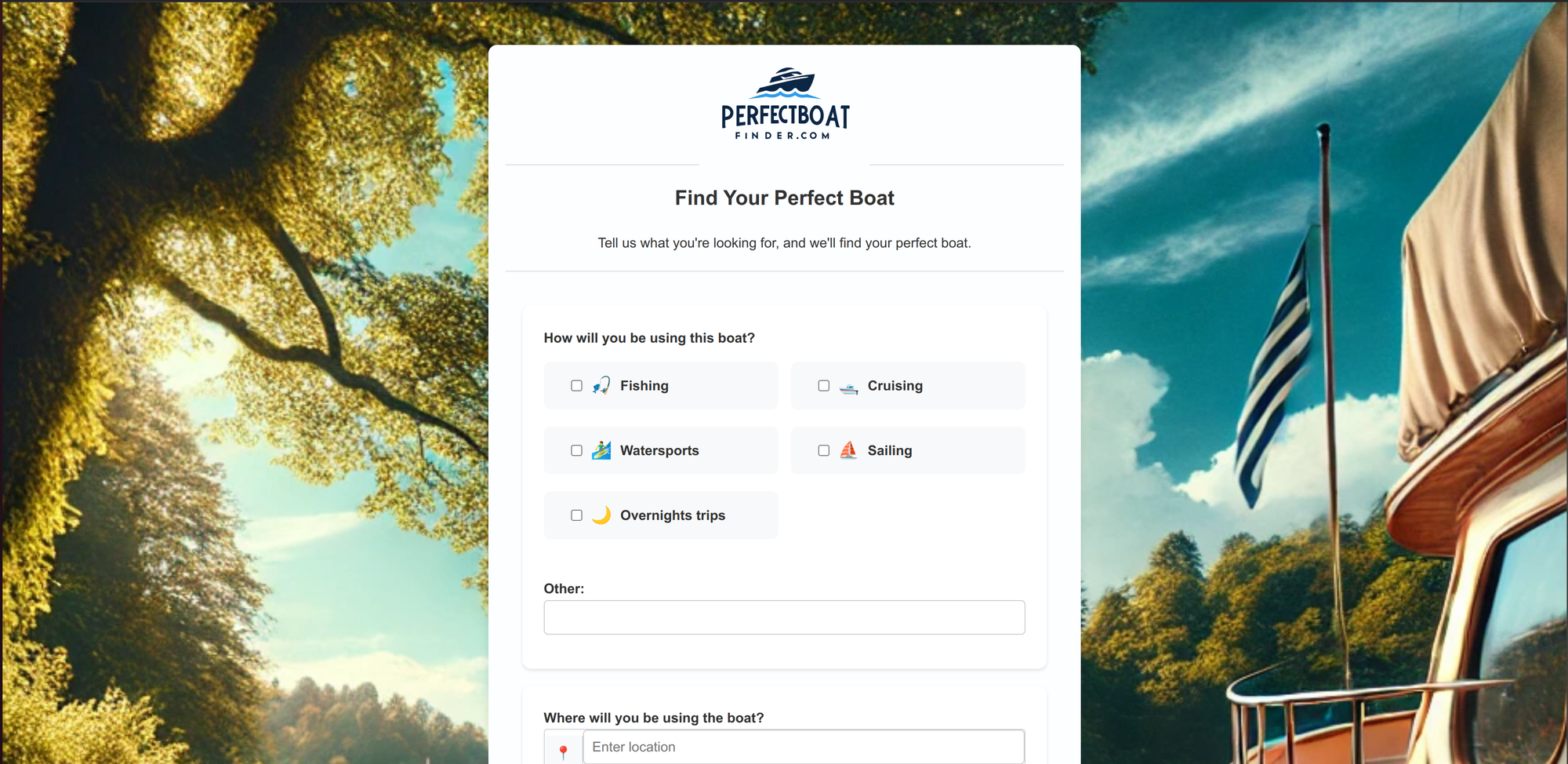 Find Your Perfect Boat with AI